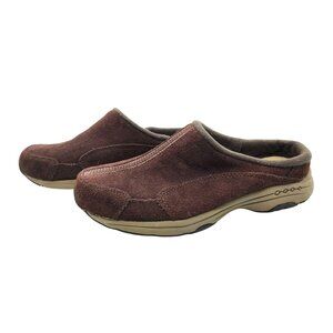 Womens Easy Spirit Soft Brushed Leather Slide On Mules